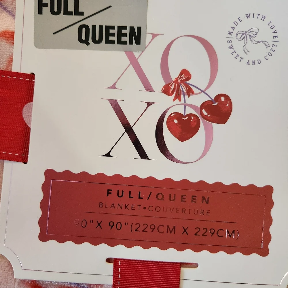 Cherries And Bows Plush Blanket Full Queen 90